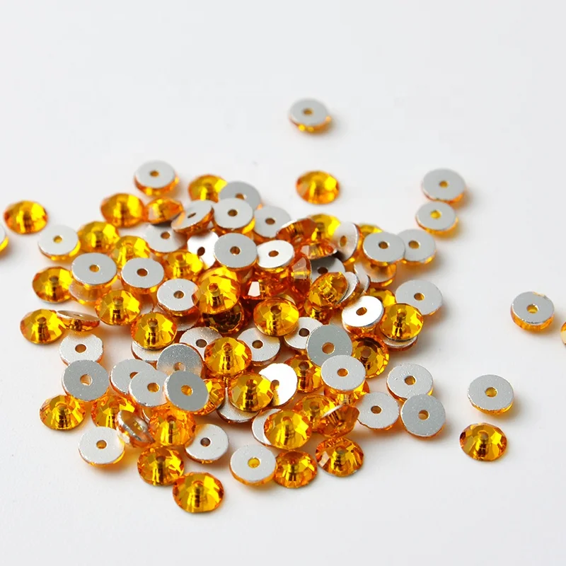

Wholesale Round Shape FlatBack Lochrose Rhinestones For Weeding Dress, Please choose color from our color chart