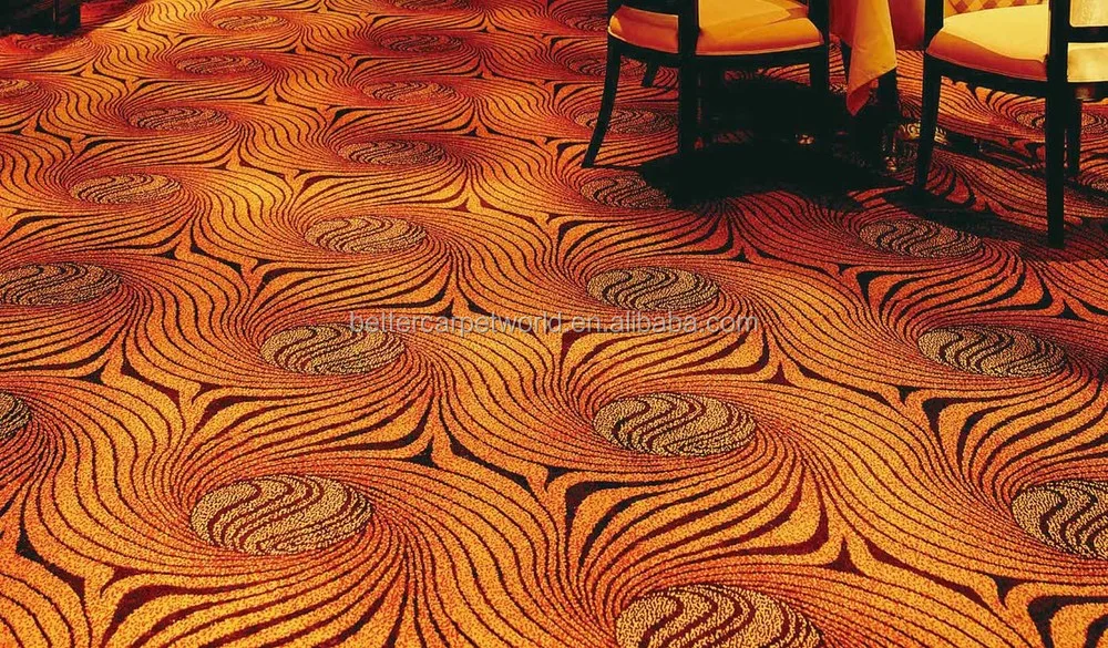 Nylon Loop Pile Chromojet Printing Carpet Star And Moon For Luxury Club