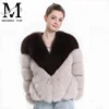 New Italian Design Pattern Real Fox Fur Coat For Women