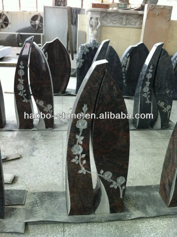 Germany Aurora Headstone with carved rose HBGML003.jpg