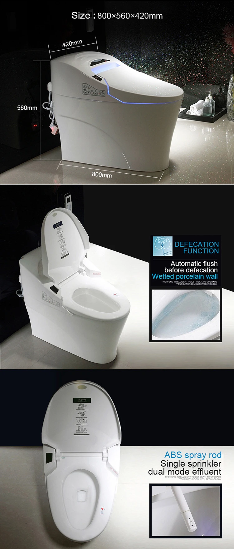 Hot selling ceramic modern bathroom sanitary automatic toilet