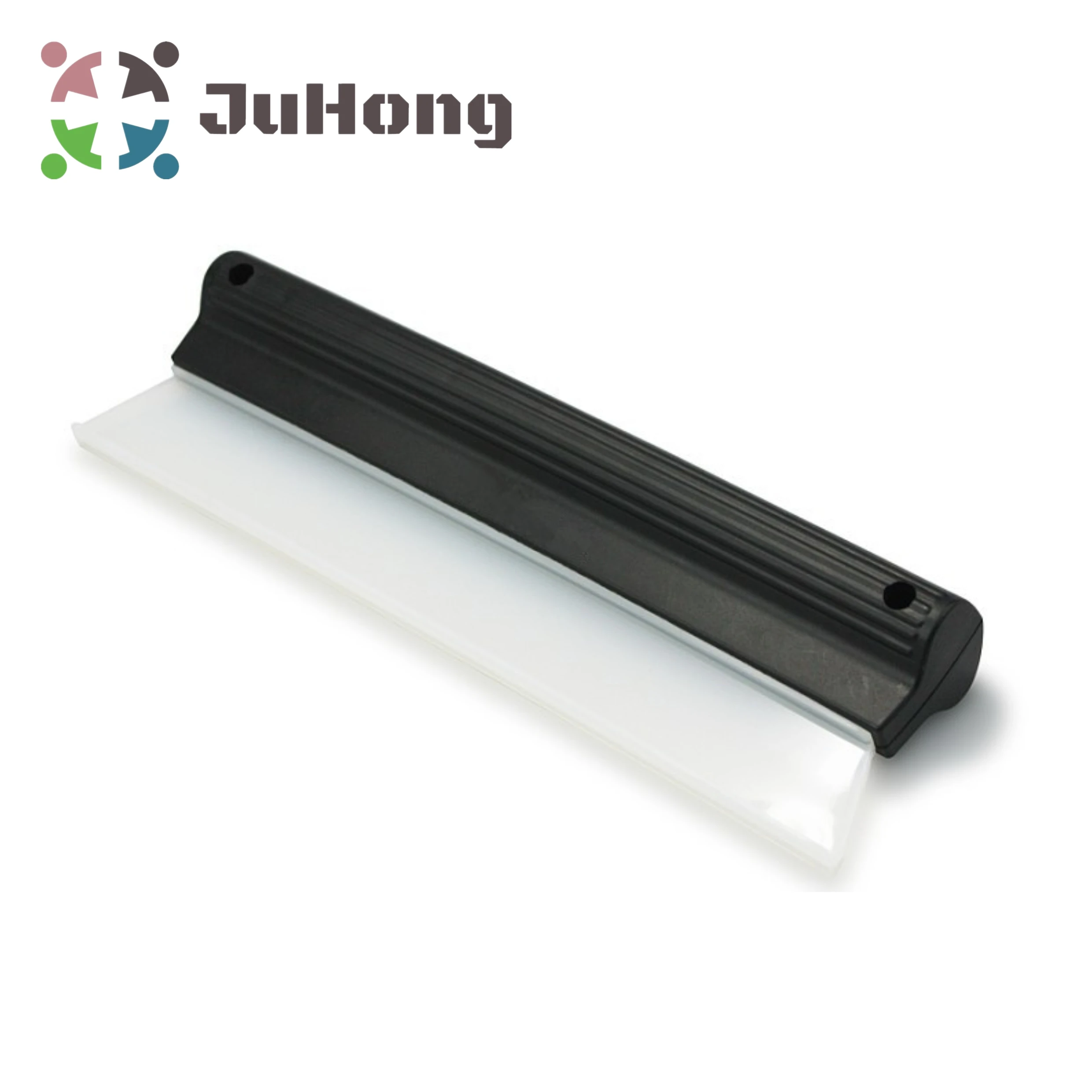 

10" All Purpose Squeegee for Shower Window Car Glass Soft Silicone Blade Cleaning Tools Dry Water Blade Custom Color, Black bar, semi-transparent t shaped blade