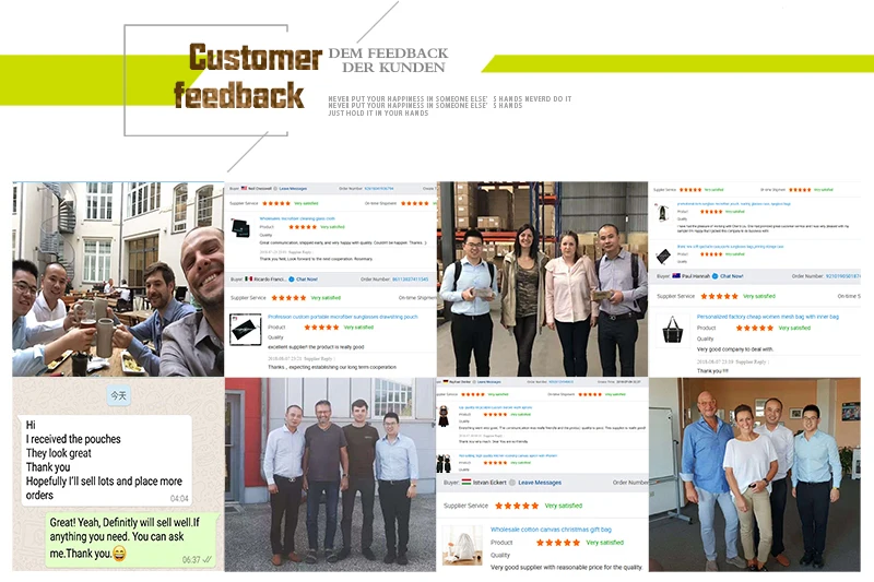 Horizontal large washed kraft paper shopping bag