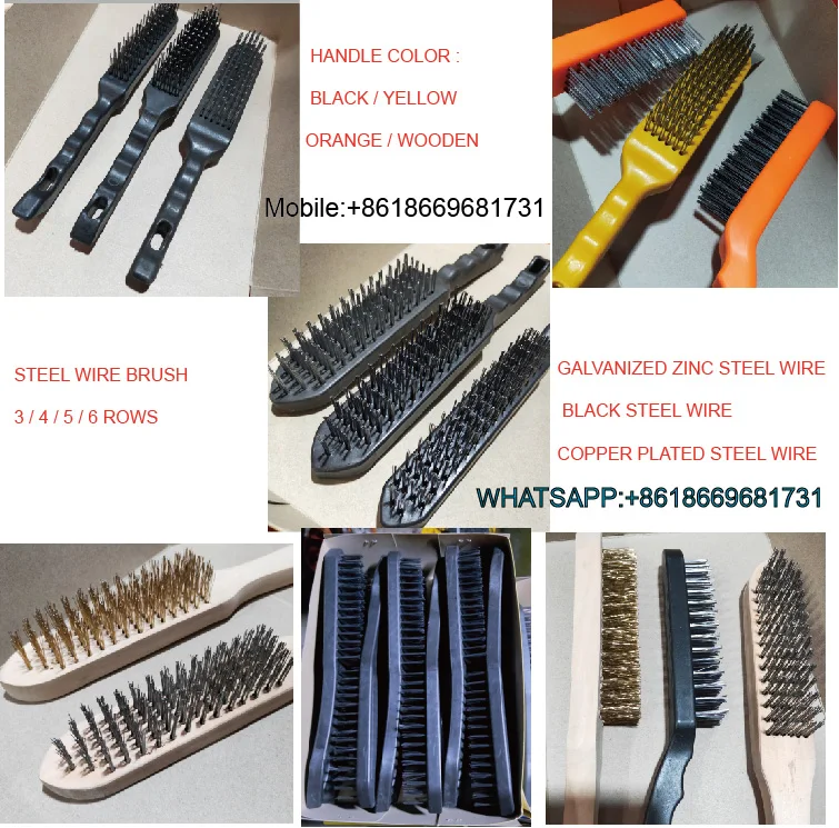 cheap wholesale 6 Rows steel wire brush manufacturer