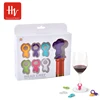 HONVEY Wine Beverage Bottle Stopper Sealing Plugs Dedicated Cup Wine Glass Silicone Label Marker HEAD CHEF set of 7