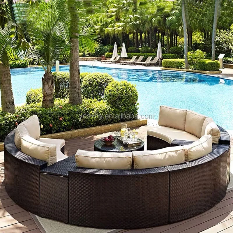 Wicker Rattan Round Sofa Set Outdoor Furniture S211 Buy Round Rattan