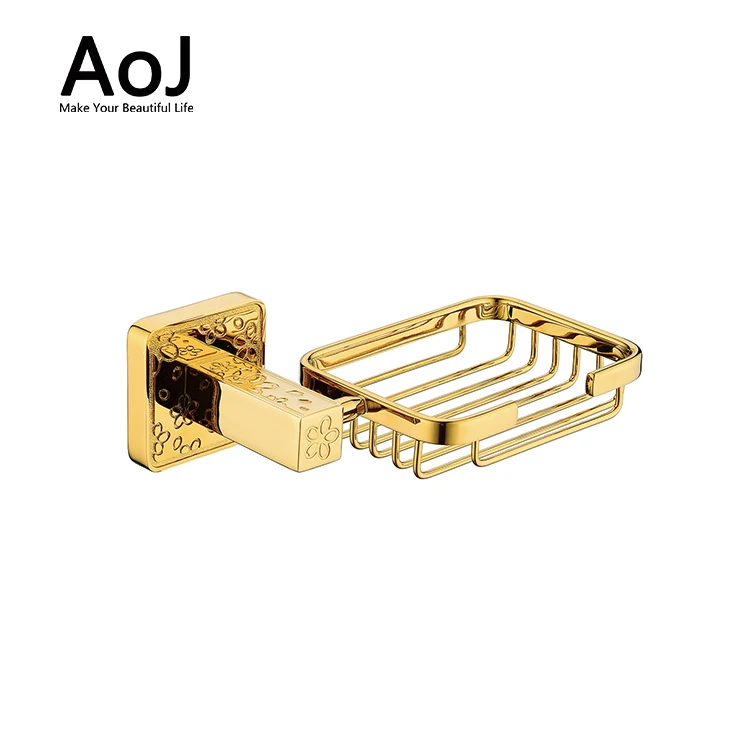 
Luxury in-wall gold plated metal double bathroom cup holder Luxury in-wall gold plated metal double bathroom cup holder