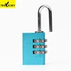 Travelsky Custom combination lock gym password padlock 3 digital briefcases aluminium luggage lock