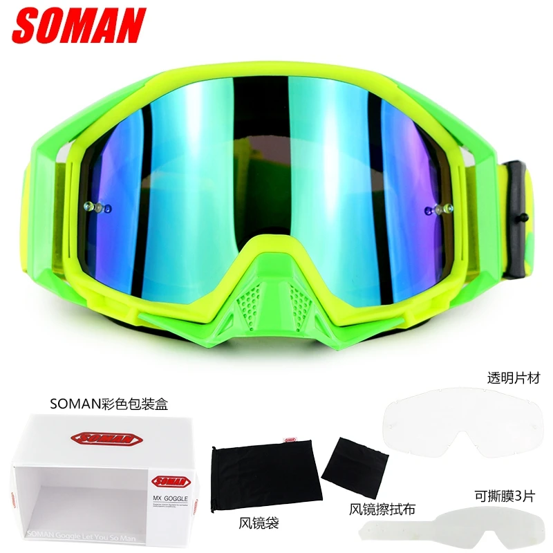 

Racing motocross goggle motorcycle glasses MX gafas with tear off films and extra clear len Soman SM13