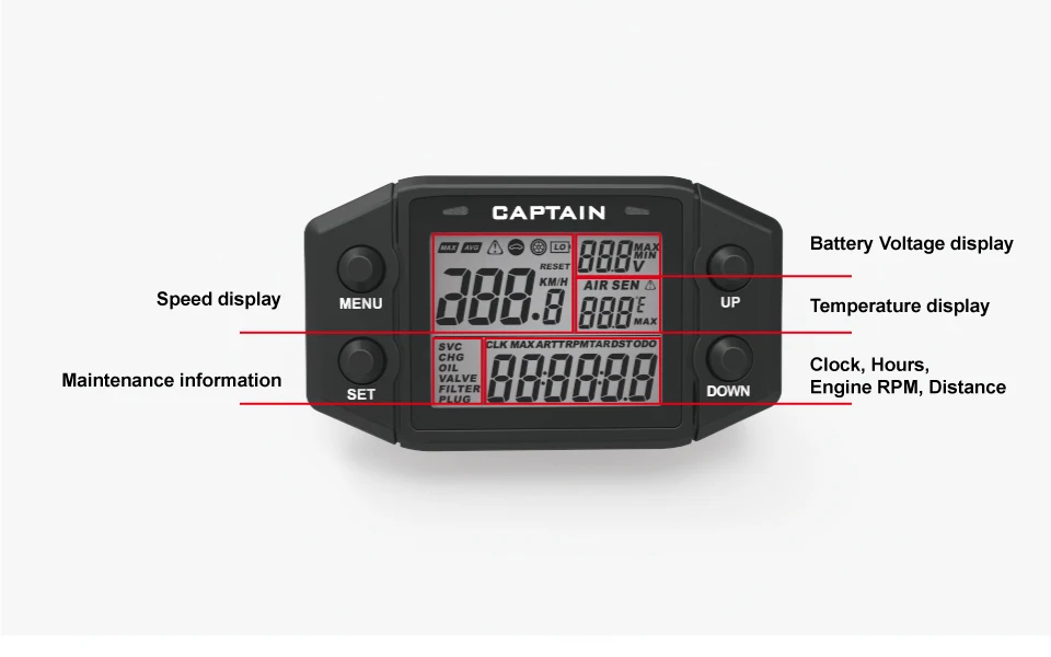 inductive tacho hour meter digital speedometer thermometer voltage meter for motorbike utv dirt bike atv buy tach hour meter speedometer koso electric motorcycle speedometer product on alibaba com