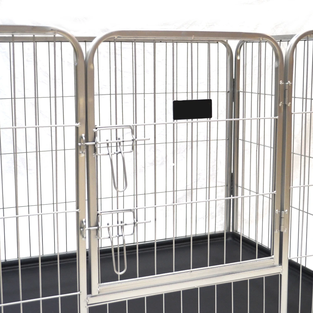 Wholesale Large Dog Kennels Pet Pen Cage Bottom Tray / Open Top Metal
