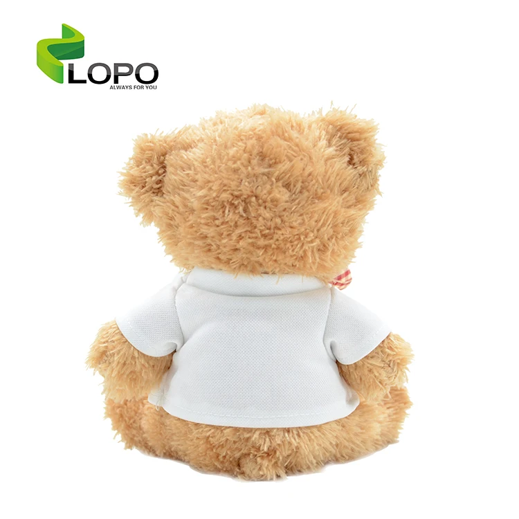 teddy bear with plain t shirt