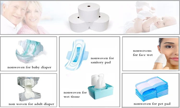 Aldult Baby Diaper 3D Leg Cuff Leakage Raw Material Ss Sss Sms Hydrophilic Non Woven Fabric