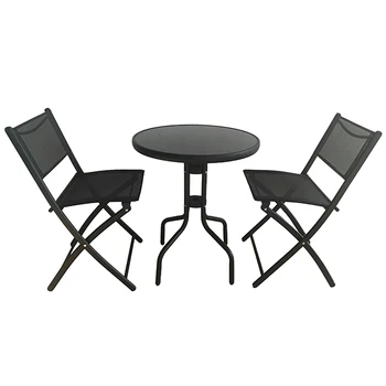 Dining Room Furniture Metal Frame Textile Bistro Table Set 3 Piece French Sets Folding Dining Room Furniture Metal Frame Textile Bistro Table Set 3 Piece French Sets Folding