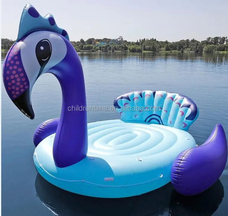 

2018 hot selling giant unicorn / flamingo /peacock swimming float in water outdoor for 6 persons