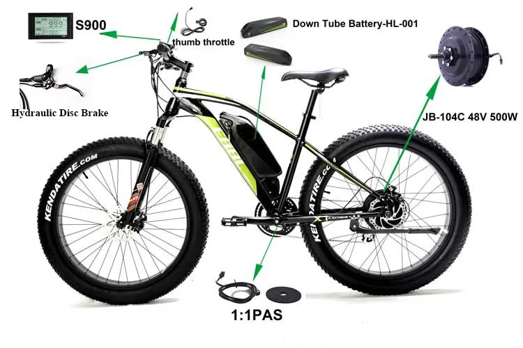 CZJB-JB-104C 48v 500w E-bike Hub Motor with CE