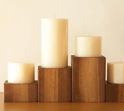 wooden candlesticks