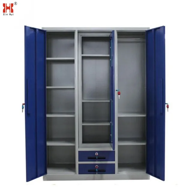 Cheap India High Gloss Metal Almirah Steel Bedroom Detachable Almirah