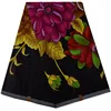 New Arrival Black Color Flower African Fabric Material Cotton Ankara Embroidery Wax Print Fabric African 870