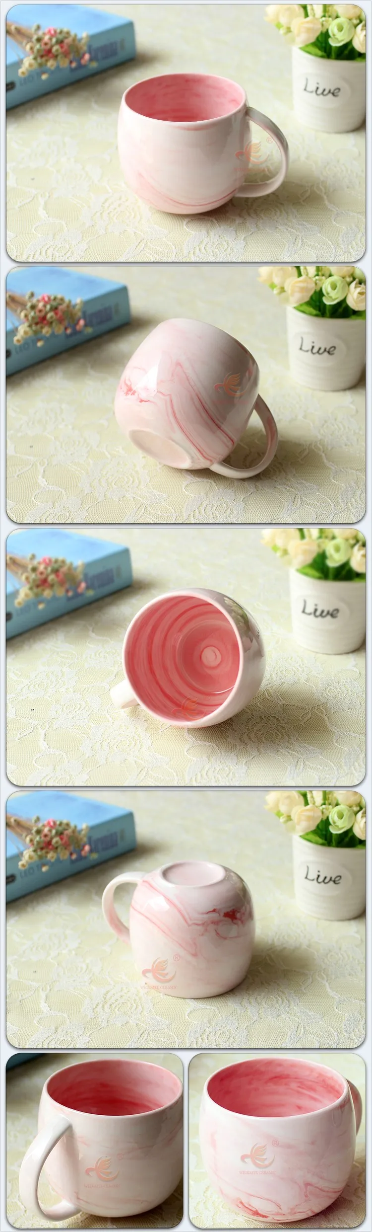 Wktm001 Manufacturer New Design Marble Look Mug Set Ceramic,Mug