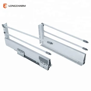 Full Extension Hydraulic Soft Close Kitchen Drawer Runner Slides