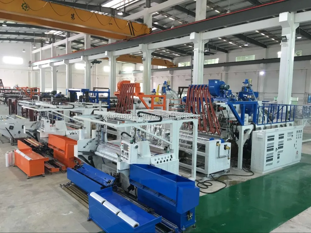 Hot sale XHD automatic  jumbo roll slitting food grade cling film rewinder 