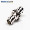 Connector Zinc Alloy Plated Straight Bulkhead Dual Female BNC Adapter