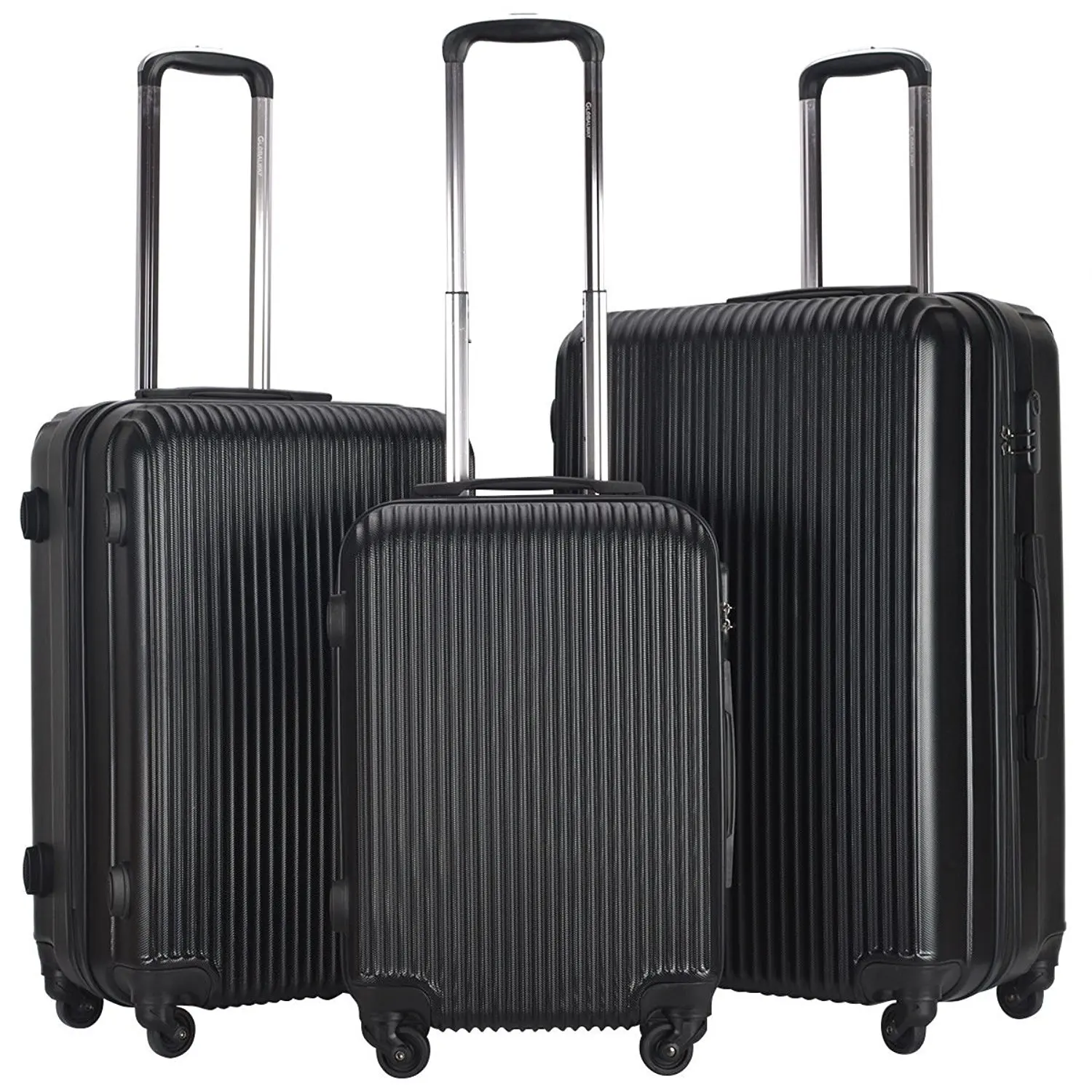 Buy Goplus 3 Pcs Luggage Set Hardside Travel Rolling Suitcase ABS ...