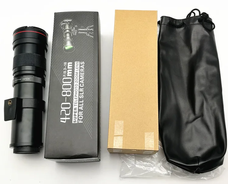 
420-800mm f/8.3 Manual Zoom Telephoto Lens for Nikon dslr D5500 D3300 D3200 D5300 D3400 D7200 D750 D3500 D7500 D500 D600 D6 