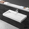 Commercial solid surface artificial stone wall hung bathroom sink hand wash basin for hotel