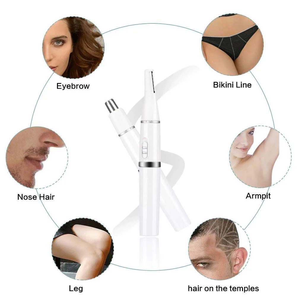 耳毛去除剂 耳毛脱毛器2 合1 迷你鼻耳毛整剪器用于鼻耳头发 眉毛和侧翼 Buy 耳毛去除剂 耳毛脱毛器 迷你鼻子耳毛修剪器