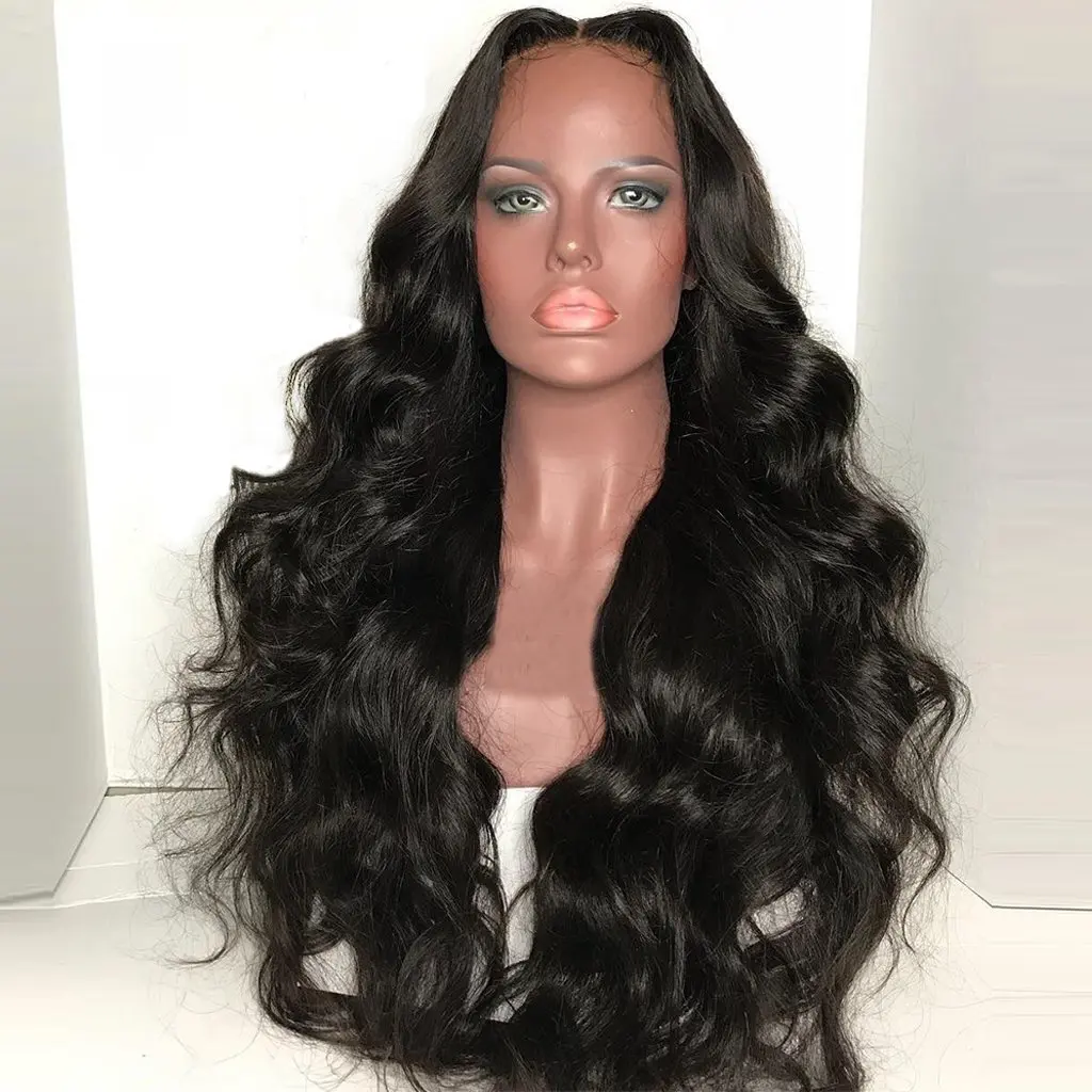 250 Density Full Lace Wig,Yaki Human Hair Wig Middle Part Virgin