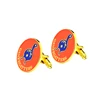 New Design Custom Fancy Men's Base Enamel Button Cufflinks Metal