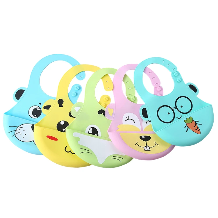 Customized Large Soft Printed Disposable Printing Bandana Manufacturer Kids Feeding Waterproof Silicone Baby Bibs For Children