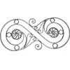 Wrought Iron Panels For Iron Staircases Iron Door Balcony Rosette On Two Side