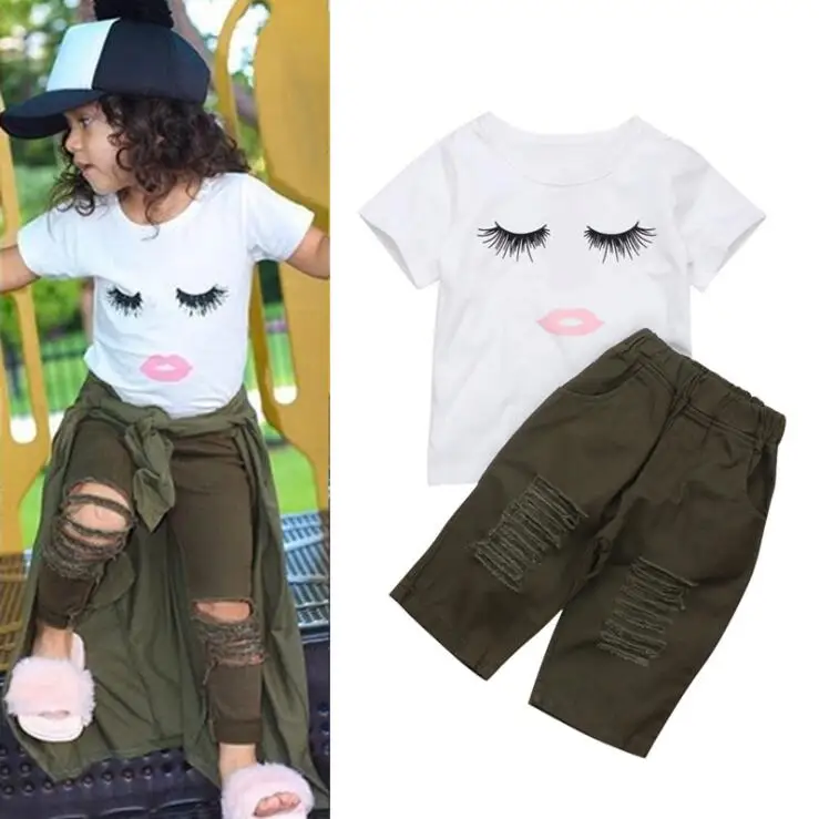 

2019 fashionable casual style 6 year old girl clothes wholesale boutique high quality kids clothes girl summer