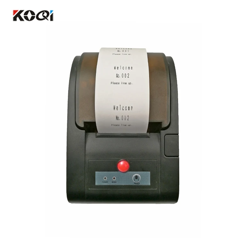 

Ticket Printer Thermal Ticket Dispenser with Cutter for Queue Calling System, Black
