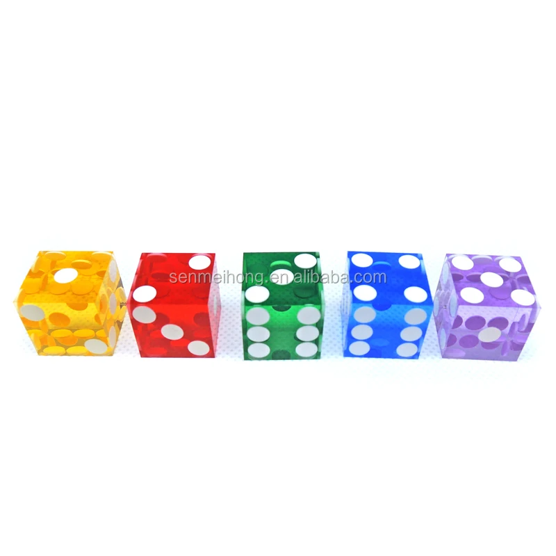 
19mm Acrylic Red Color Precision Casino Dice for Gambling 