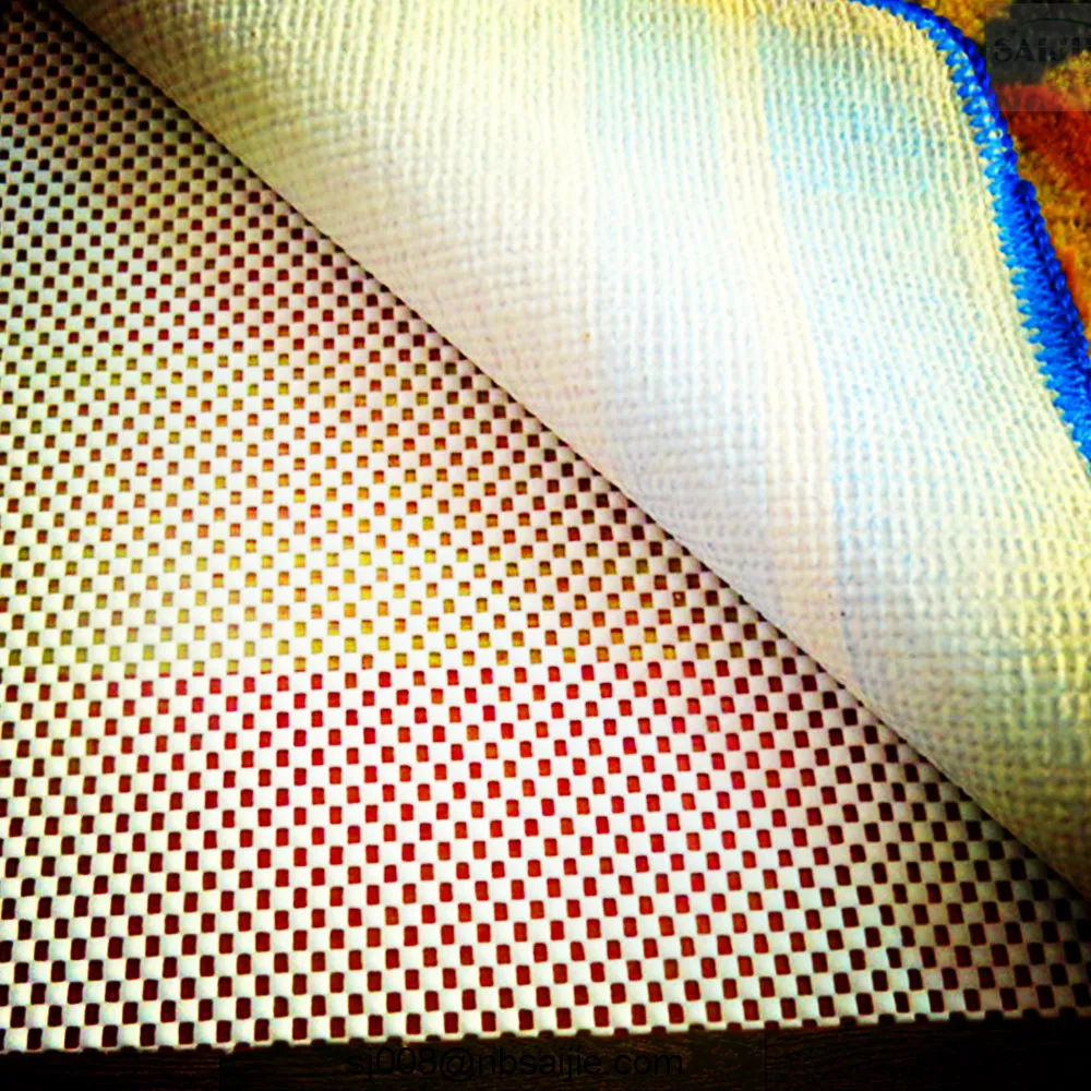 
Eco-friendly PVC Foam hard floor anti slip Turquoise rug pad 