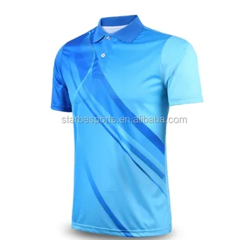 New Design High Quality Sublimation Strip Blue Polo Shirts Hot Sale ...