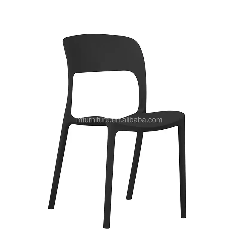 
Cheap stackable plastic restaurant cafe high back dining armless chair 