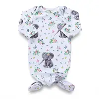 

infant printed universal footmuff long sleeve nightgown baby knotted animal gowns baby sleeping bag