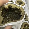 Wholesale natural aura geode quartz raw stone electroplating geode quartz