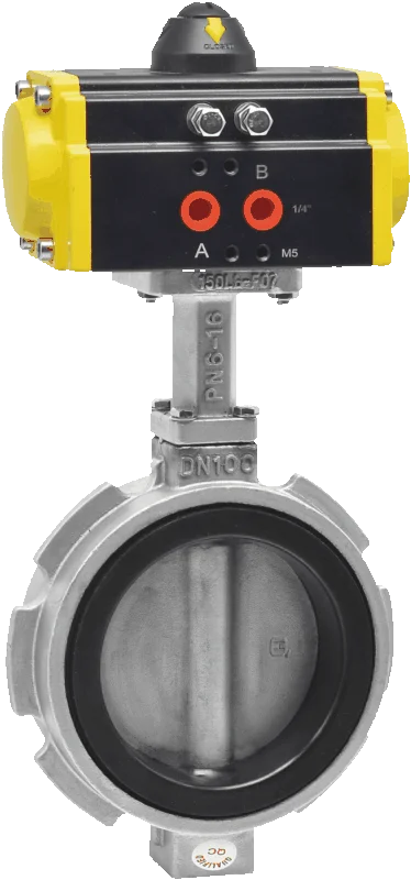 
double acting pneumatic control rotary actuator electro pneumatic butterfly valve 
