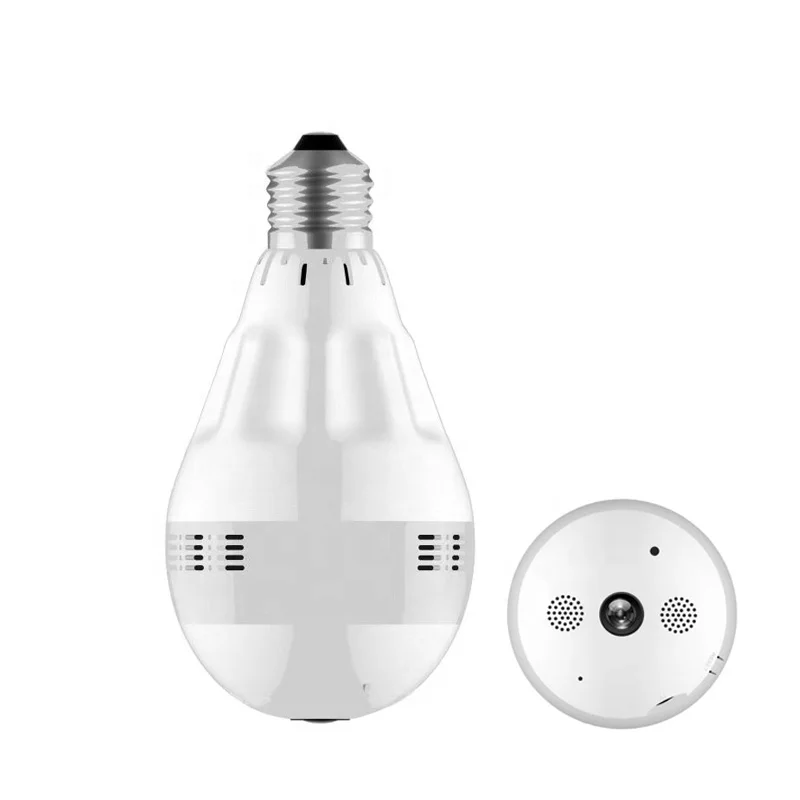 Wifi Hidden Night Light Bulb Camera Ip With 360 Pinhole - Buy Bulb ...