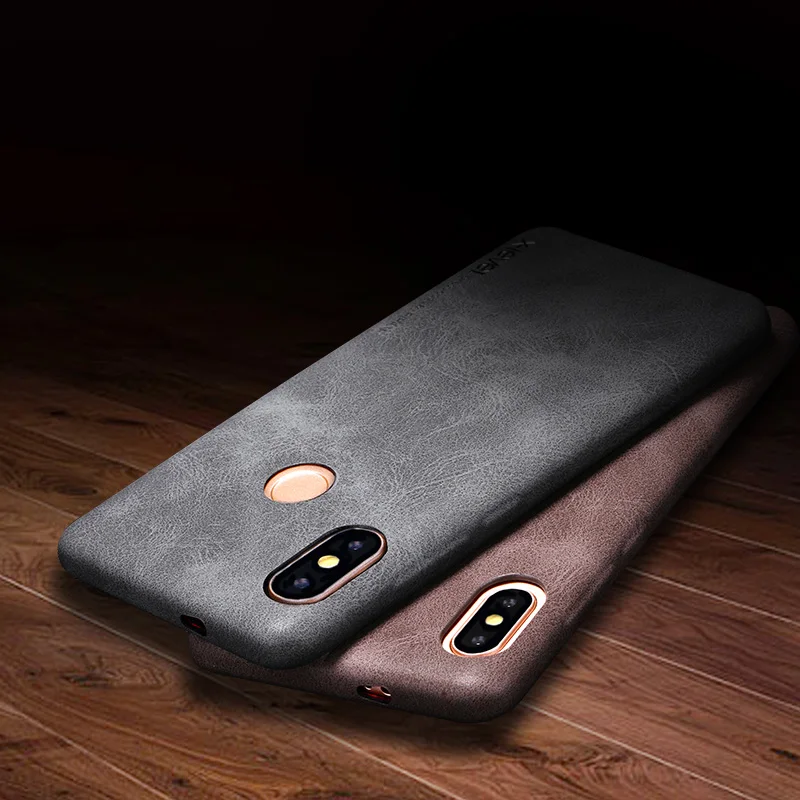

X-Level Factory-Directly Selling Vintage PU Leather Phone Cover for Xiaomi Redmi Note 5 Pro Case, Black;dark brown and light gold
