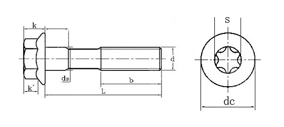 DIN34801 Hexabular flange bolts Steel wabbler flange screw M2 Products ...