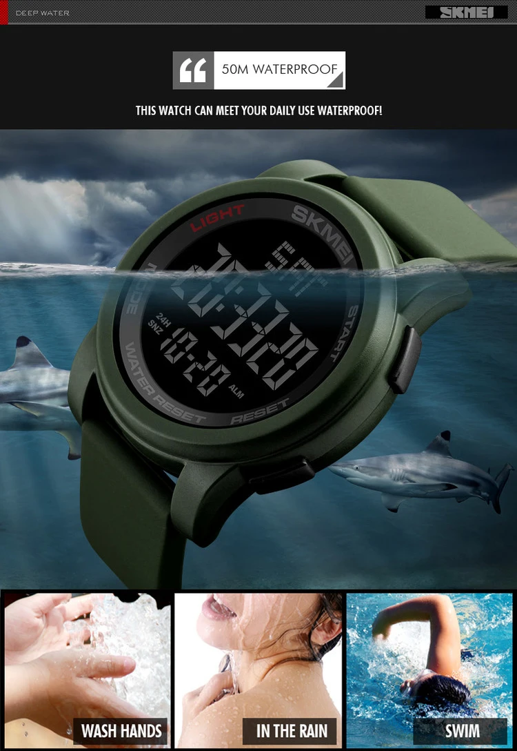Skmei 1257 original 2015 cheap hot silica gel band men's wrist watch