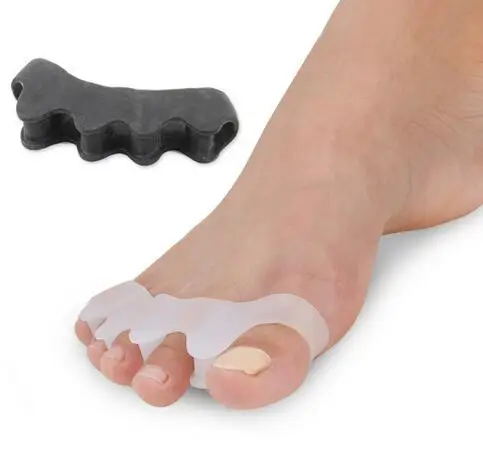 

Foot care silicone bunion toe separator spacer toe stretchers hallux valgus bunion toe protector, White, black, pink