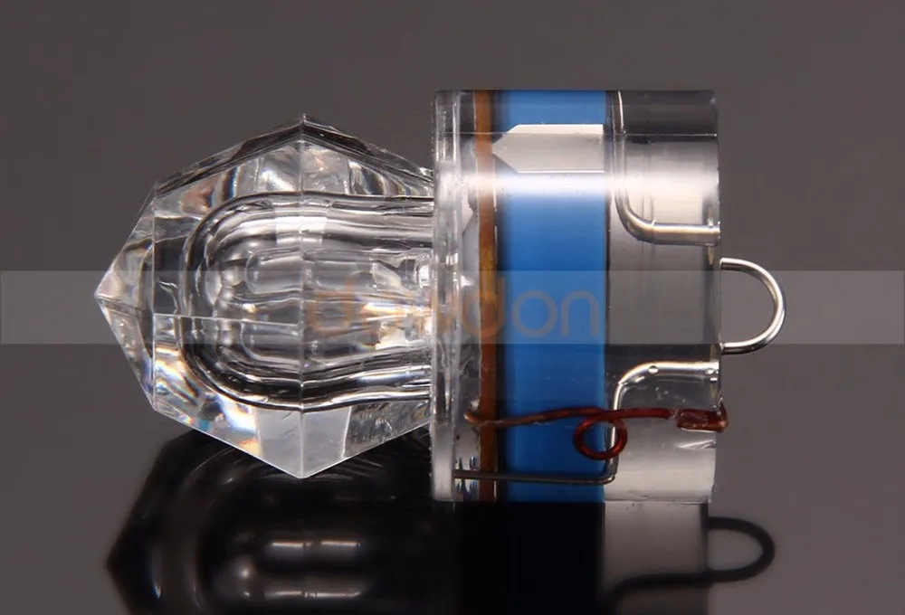 LED Deep Drop Underwater Fishing Light Diamond Tubular Style Bait Lure Squid 1000M Deep 350/700hrs Lifespan